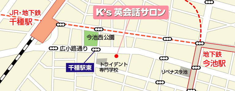 K's英会話サロン　マップ